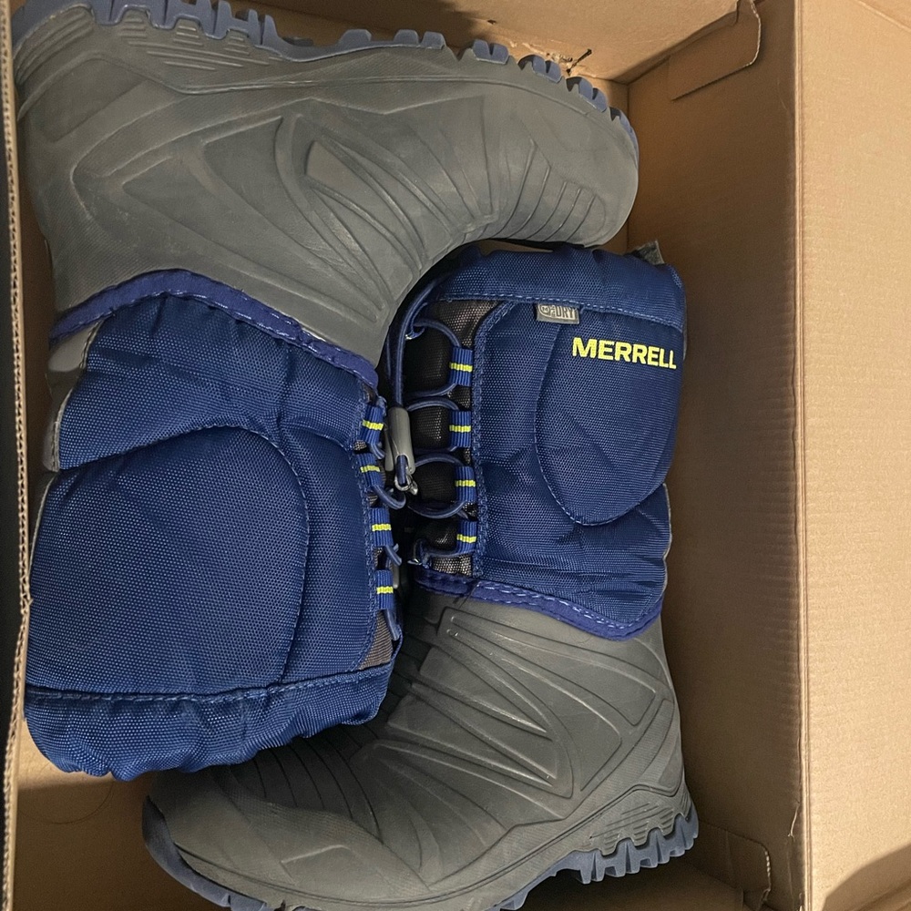 Merrell Cobalt Blue and Gray Winter Boots
